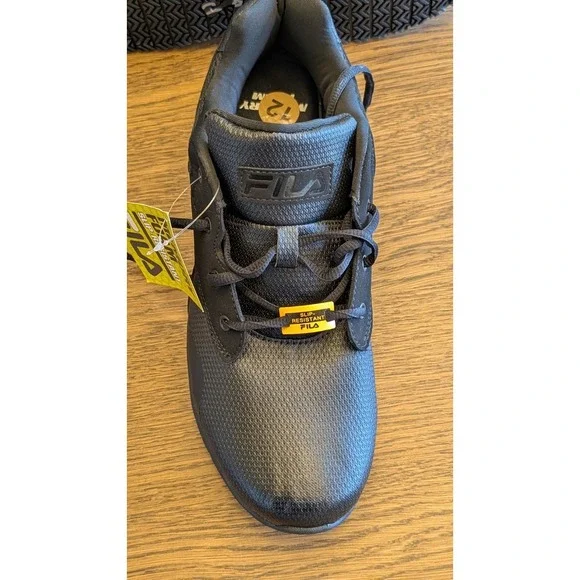 Men's Work Shoes Fila Memory Layers Slip Resistant Shoe, Black, size 12 - Picture 5 of 8